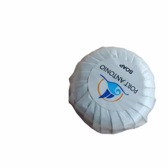 Jabón disponible redondo del baño del hotel de lujo del logotipo personalizado del jabón de tocador del hotel pequeño